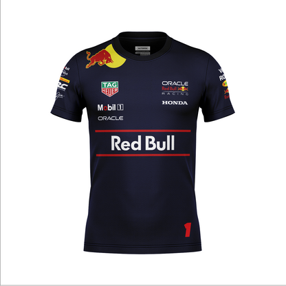 Camiseta Dryfit Red Bull Max Verstappen Azul Marinho 2025