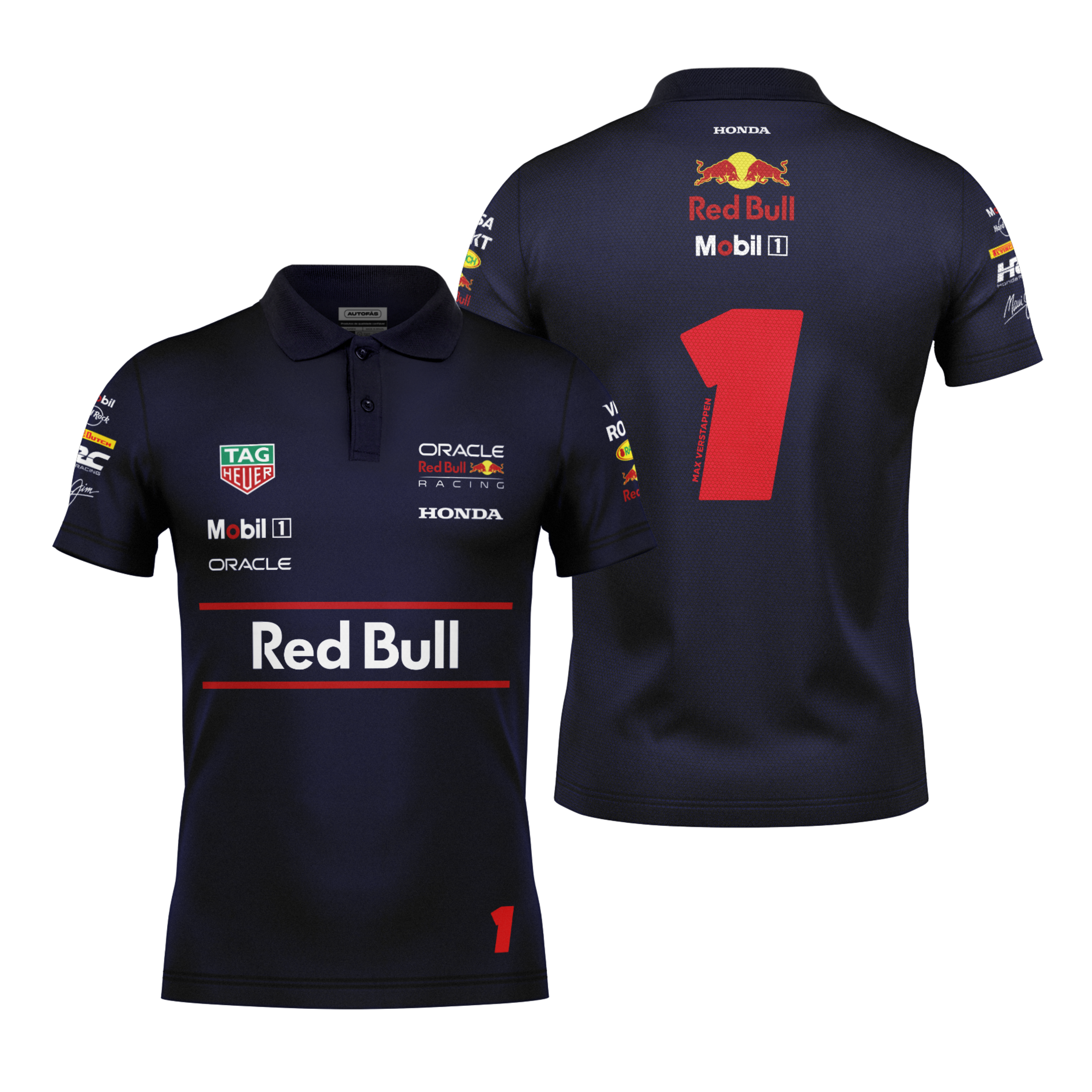 Camiseta Polo Red Bull Max Verstappen Azul Marinho 2025