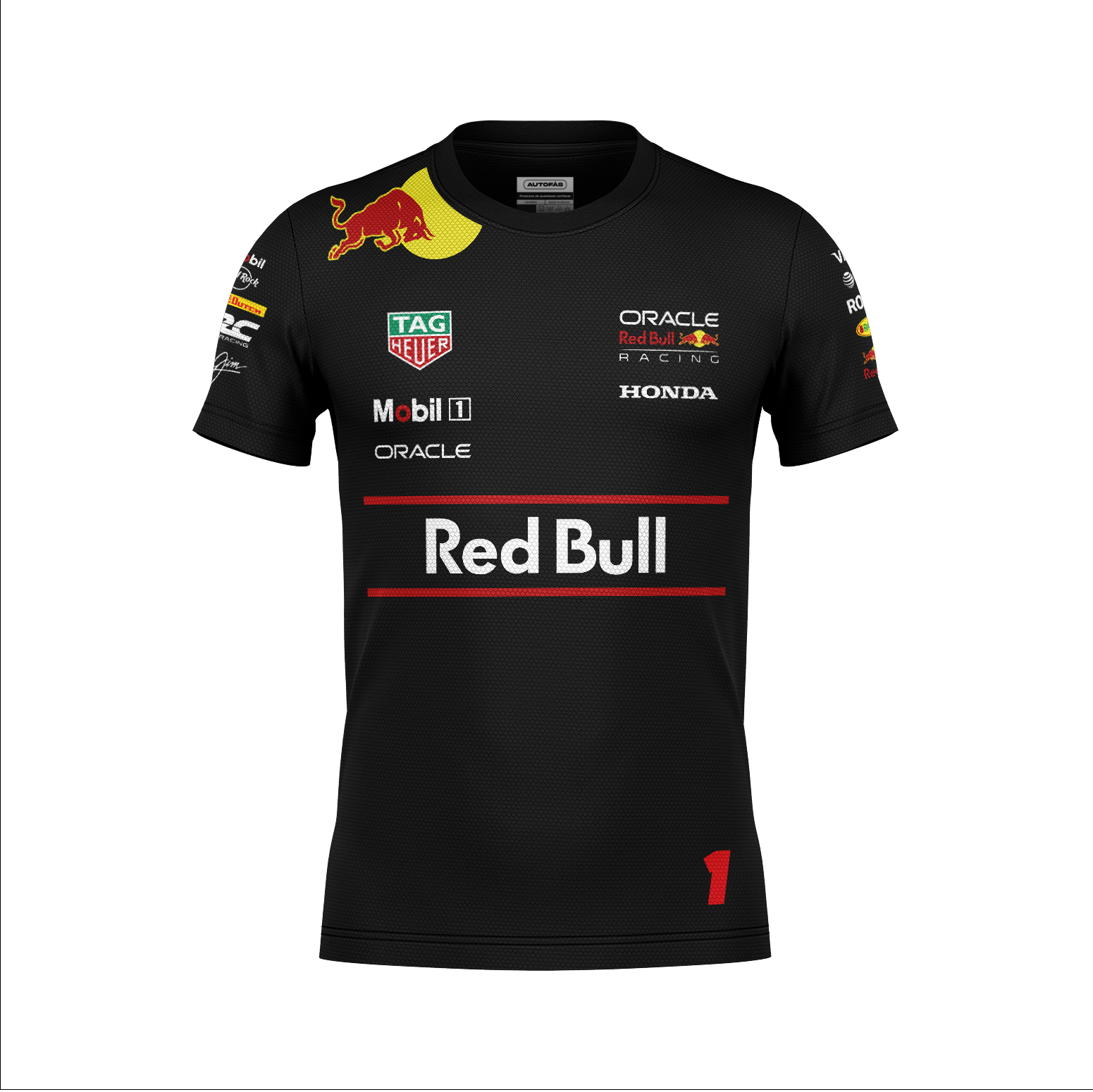 Camiseta Dryfit Red Bull Max Verstappen Preto 2025