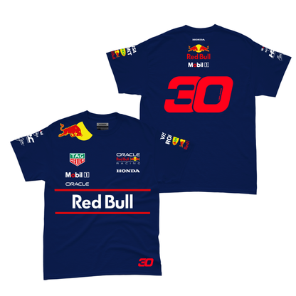 Camiseta Algodao Red Bull Lian Lawson Azul Marinho 2025