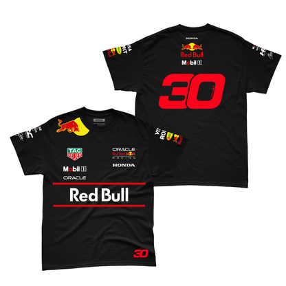 Camiseta Algodao Red Bull Lian Lawson Preto 2025