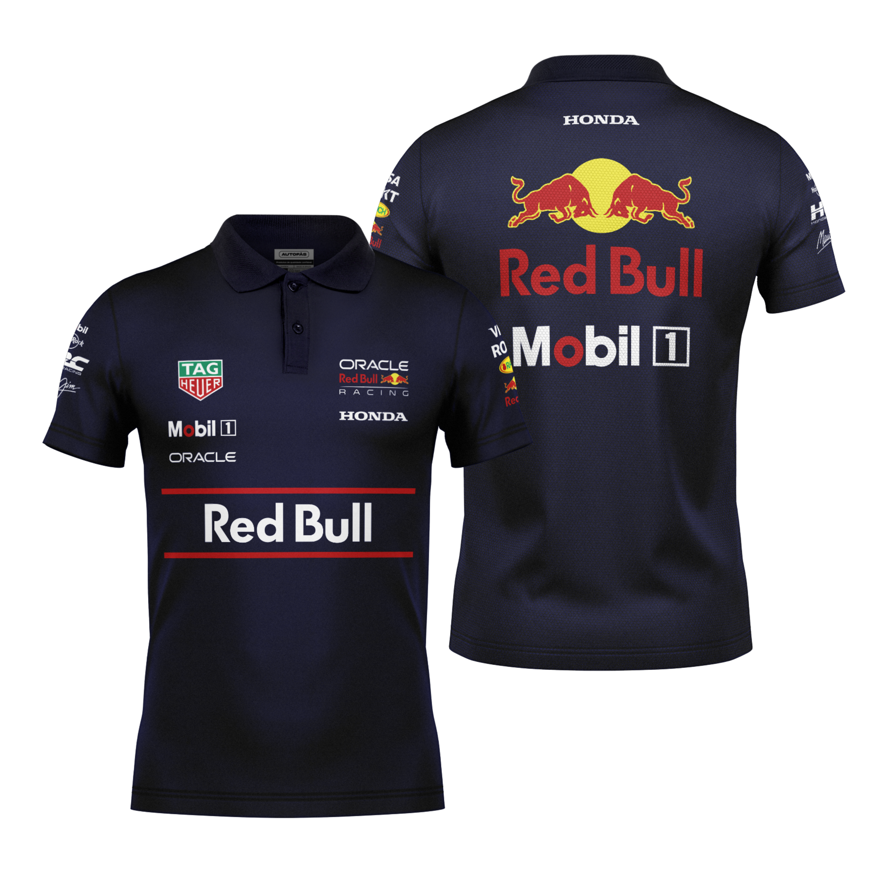 Camiseta Polo Red Bull Equipe Azul Marinho 2025