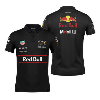 Camiseta Polo Red Bull Equipe Preto 2025