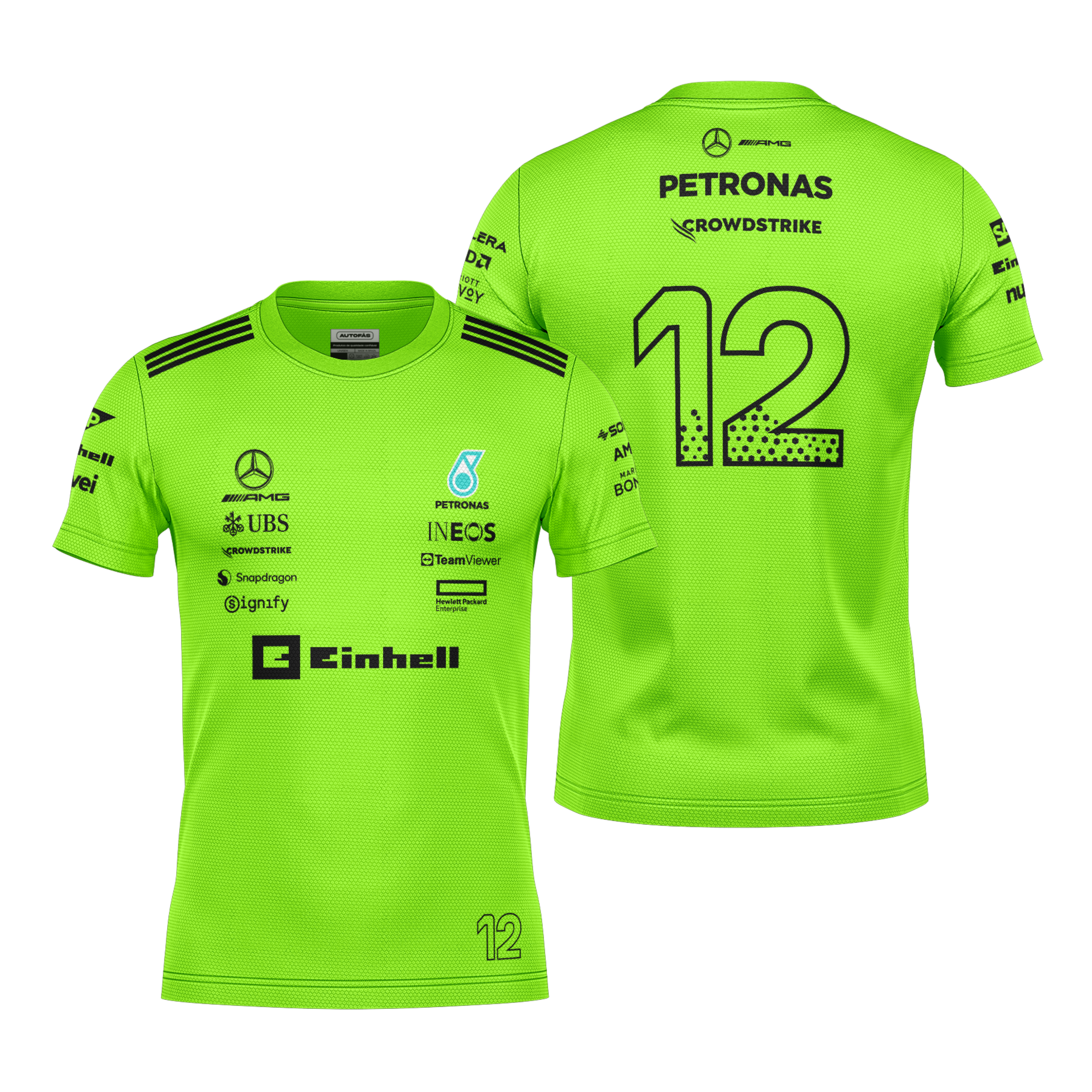 Camiseta Dryfit Mercedes Kimi Antoneli Verde Neon 2025