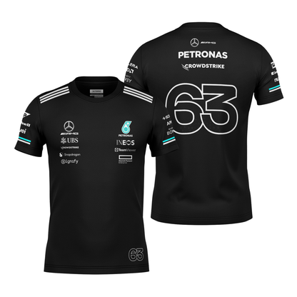 Camiseta Dryfit Mercedes George Russell Preto 2025