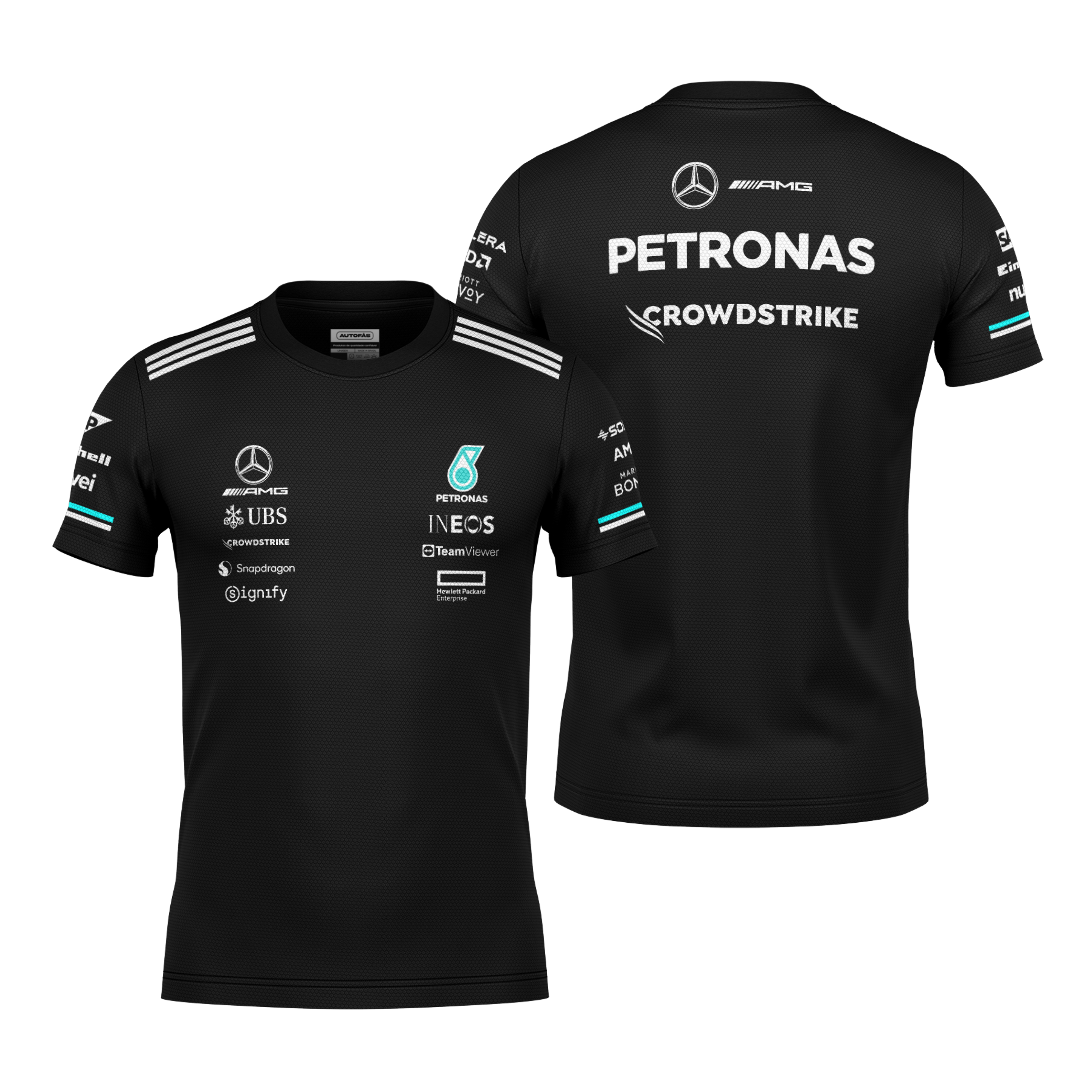 Camiseta Dryfit Mercedes Equipe Preto 2025