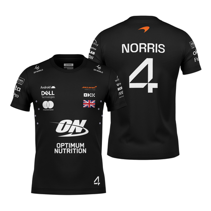 Camiseta Dryfit Mclaren Lando Norris Preto 2025