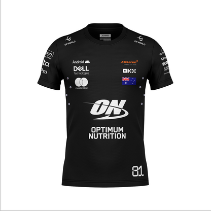 Camiseta Dryfit Mclaren Oscar Piastri Preto 2025