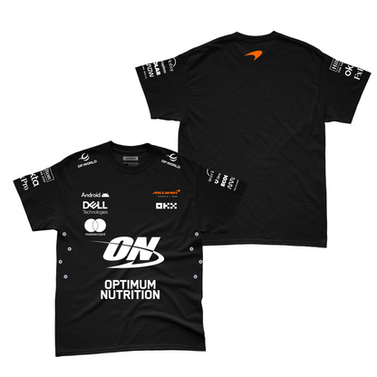 Camiseta Algodao Mclaren Equipe Preto 2025