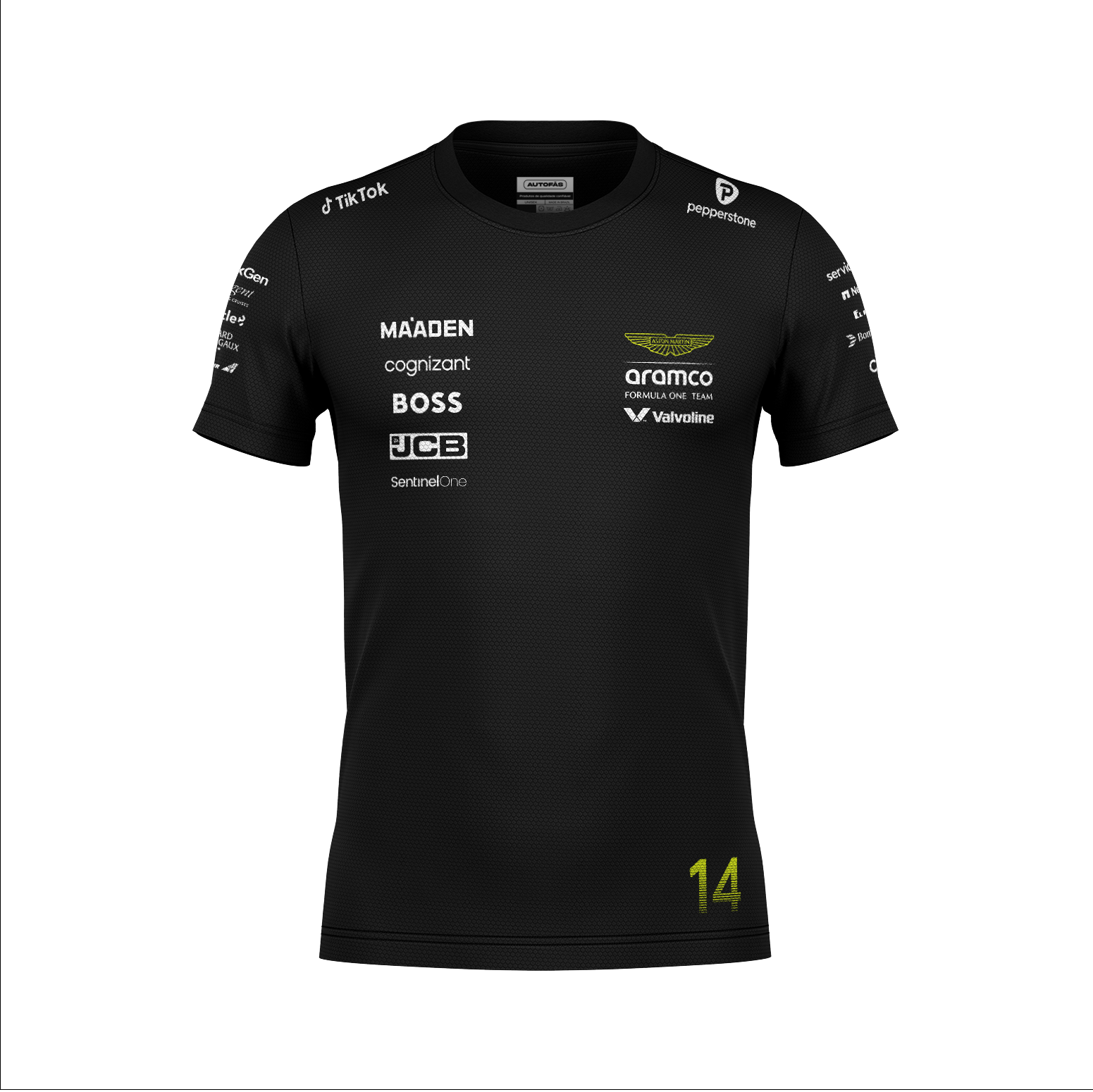 Camiseta Dryfit Aston Martin Fernando Alonso Preto 2025