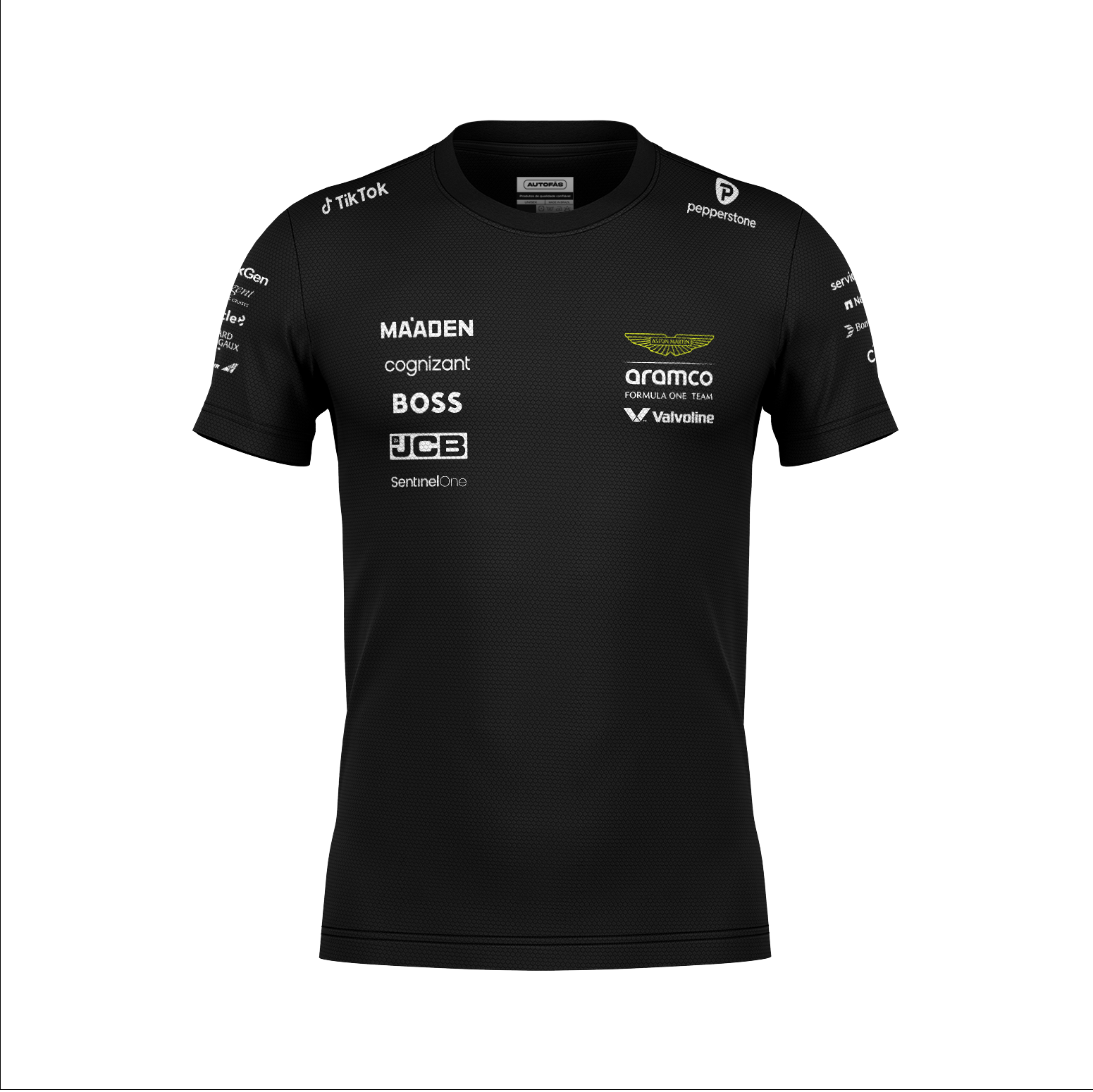 Camiseta Dryfit Aston Martin Equipe Preto 2025