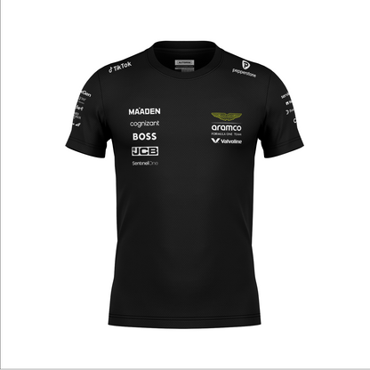 Camiseta Dryfit Aston Martin Equipe Preto 2025