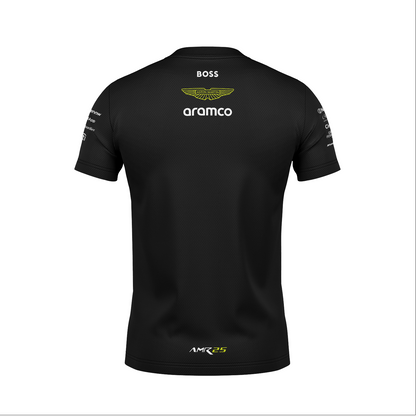 Camiseta Dryfit Aston Martin Equipe Preto 2025