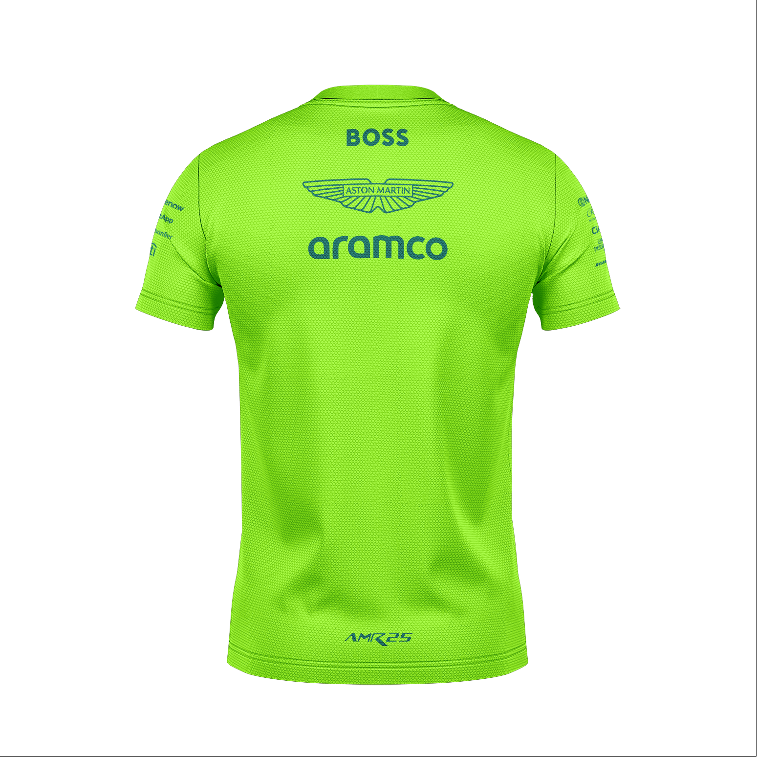 Camiseta Dryfit Aston Martin Equipe Verde Neon 2025