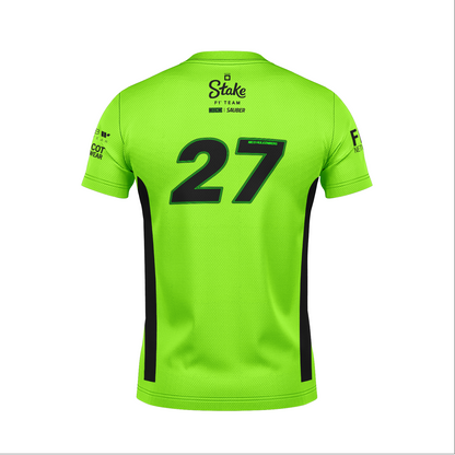 Camiseta Dryfit Stake Sauber Hulkenberg Verde Neon 2025