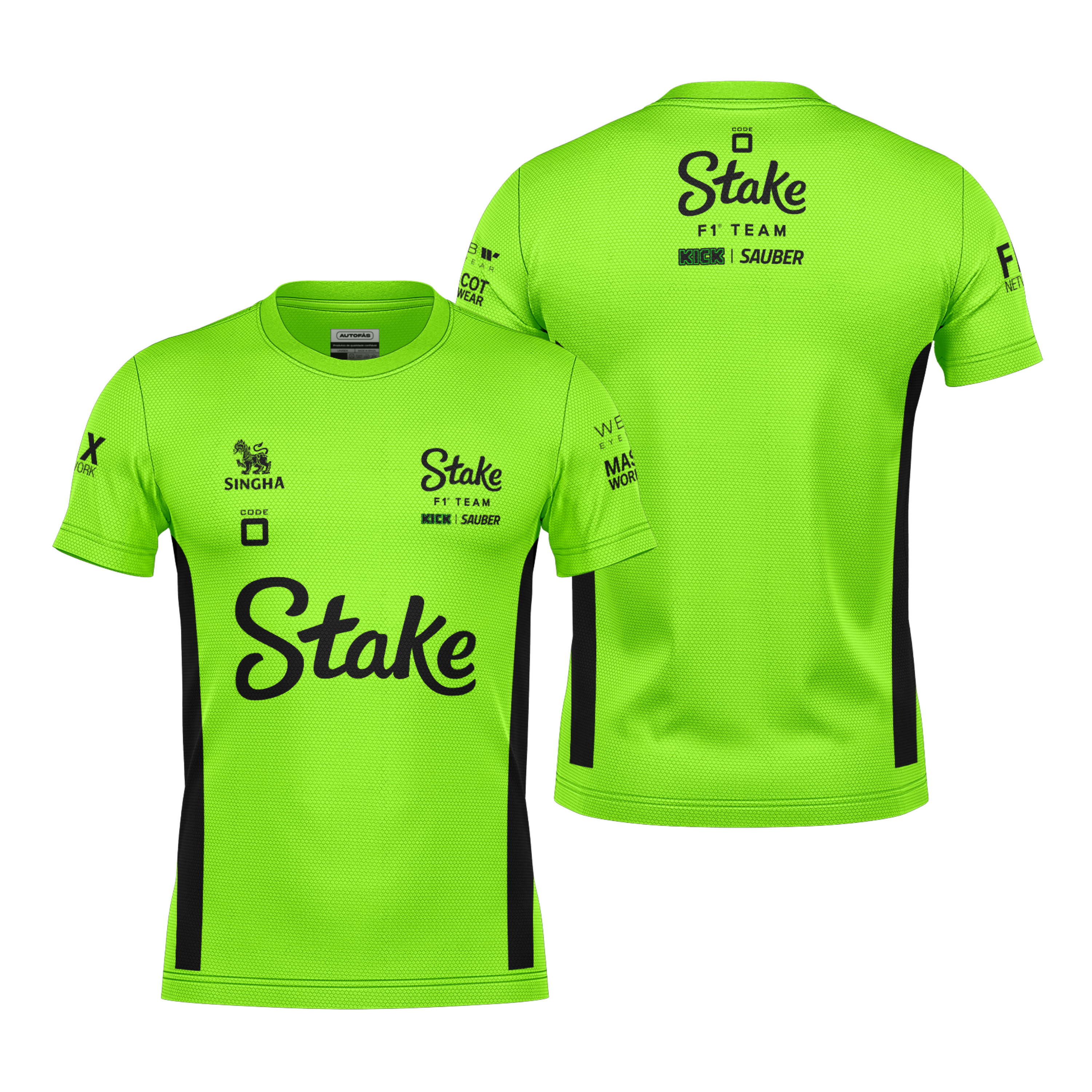 Camiseta Dryfit Stake Sauber Equipe Verde Neon 2025