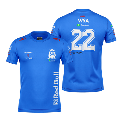 Camiseta Dryfit Racing Bulls  Yuki Tsunoda Azul Royal 2025