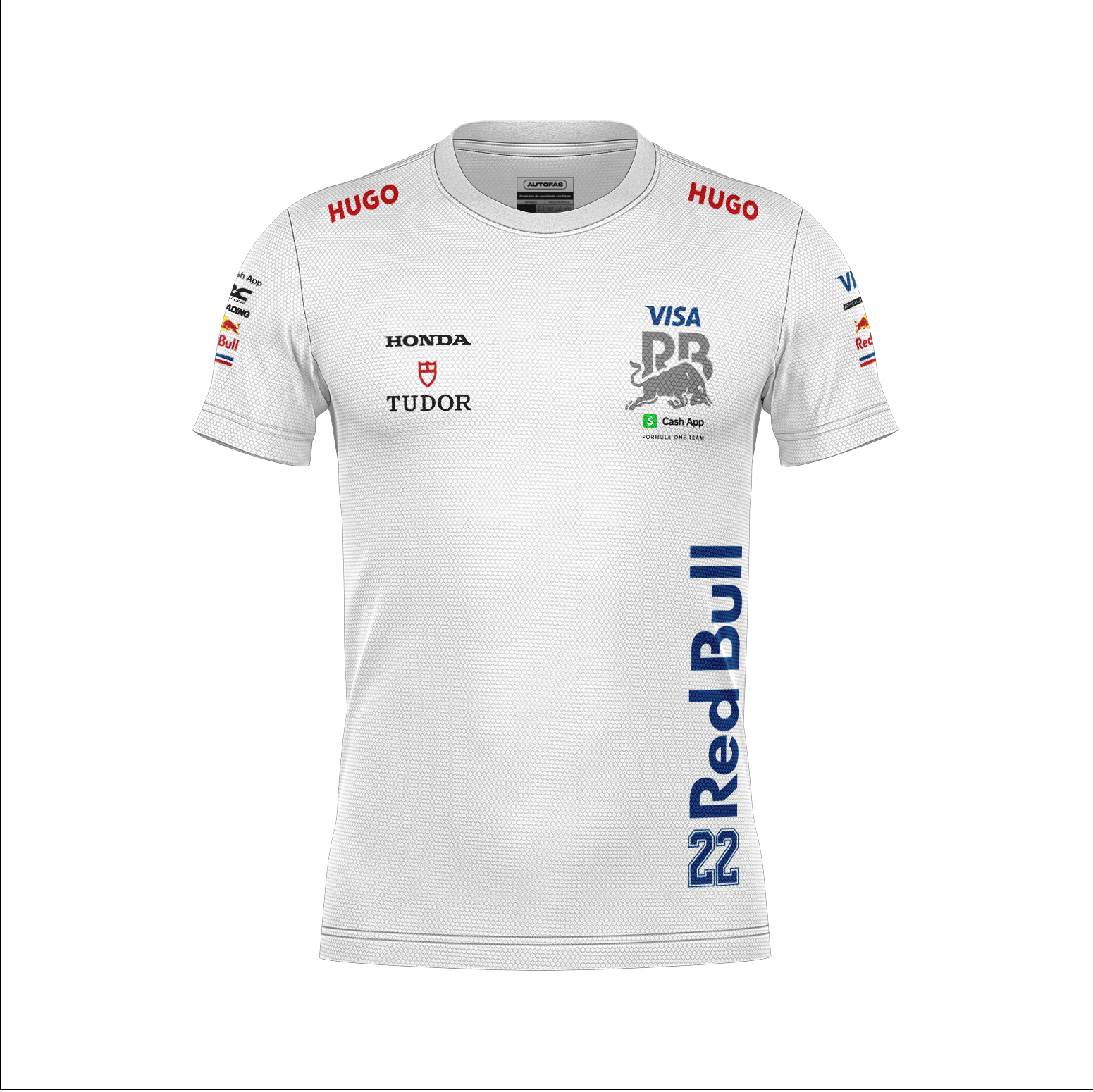 Camiseta Dryfit Racing Bulls  Yuki Tsunoda Branco 2025