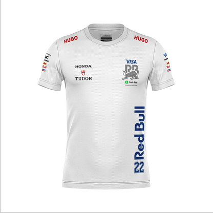 Camiseta Dryfit Racing Bulls  Yuki Tsunoda Branco 2025