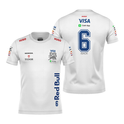 Camiseta Dryfit Racing Bulls  Isack Hadjar Branco 2025