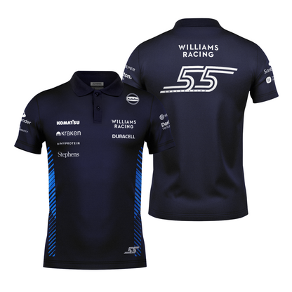 Camiseta Polo Williams Carlos Sainz Azul Marinho 2025