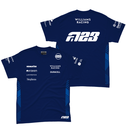 Camiseta Algodao Williams Alex Albon Azul Marinho 2025