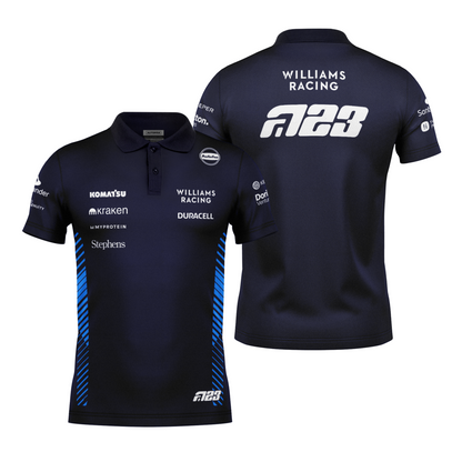 Camiseta Polo Williams Alex Albon Azul Marinho 2025