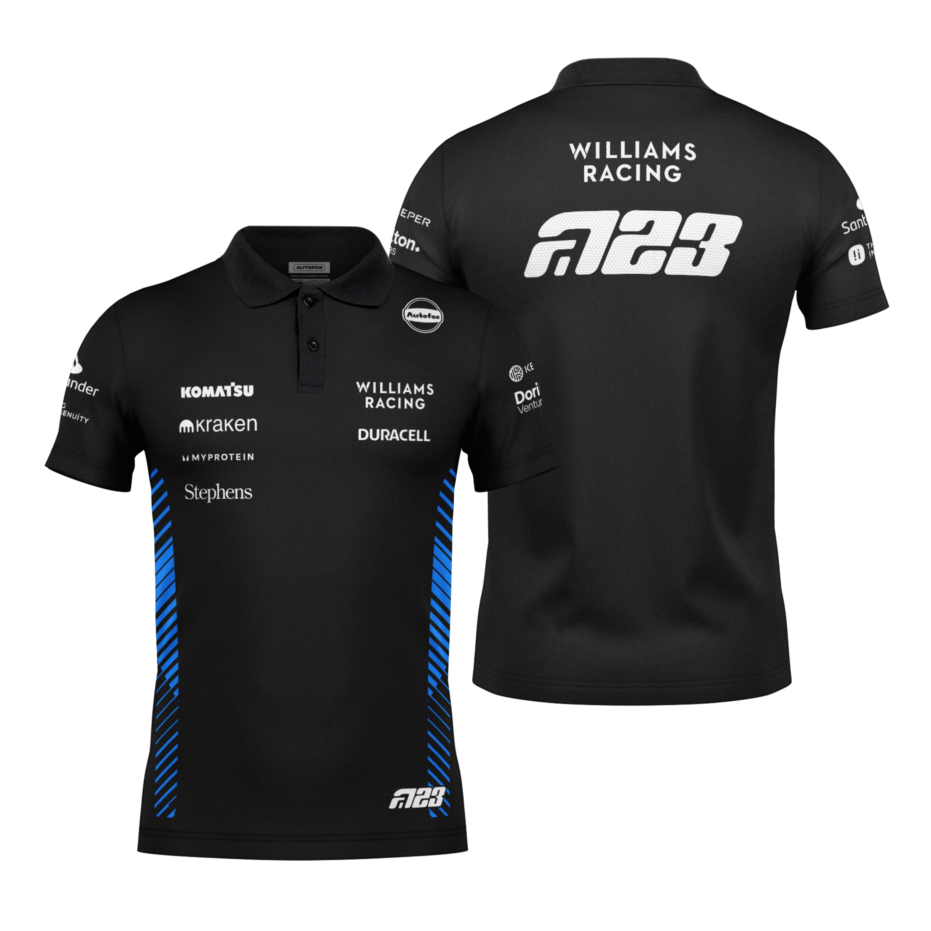 Camiseta Polo Williams Alex Albon Preto 2025