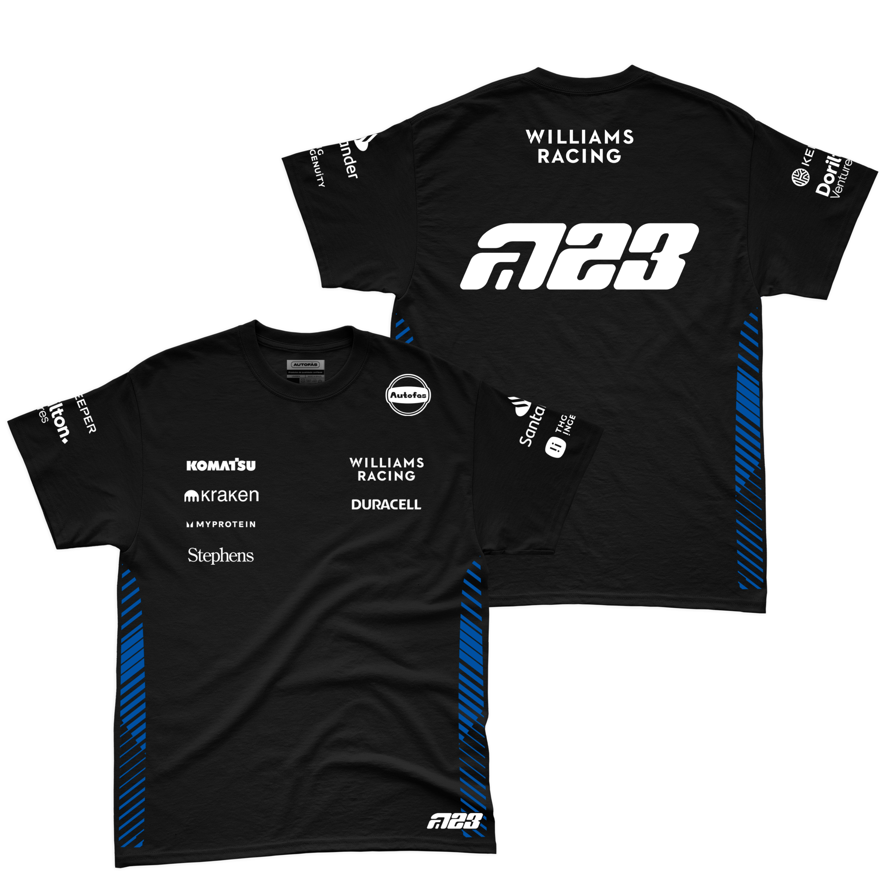 Camiseta Algodao Williams Alex Albon Preto 2025