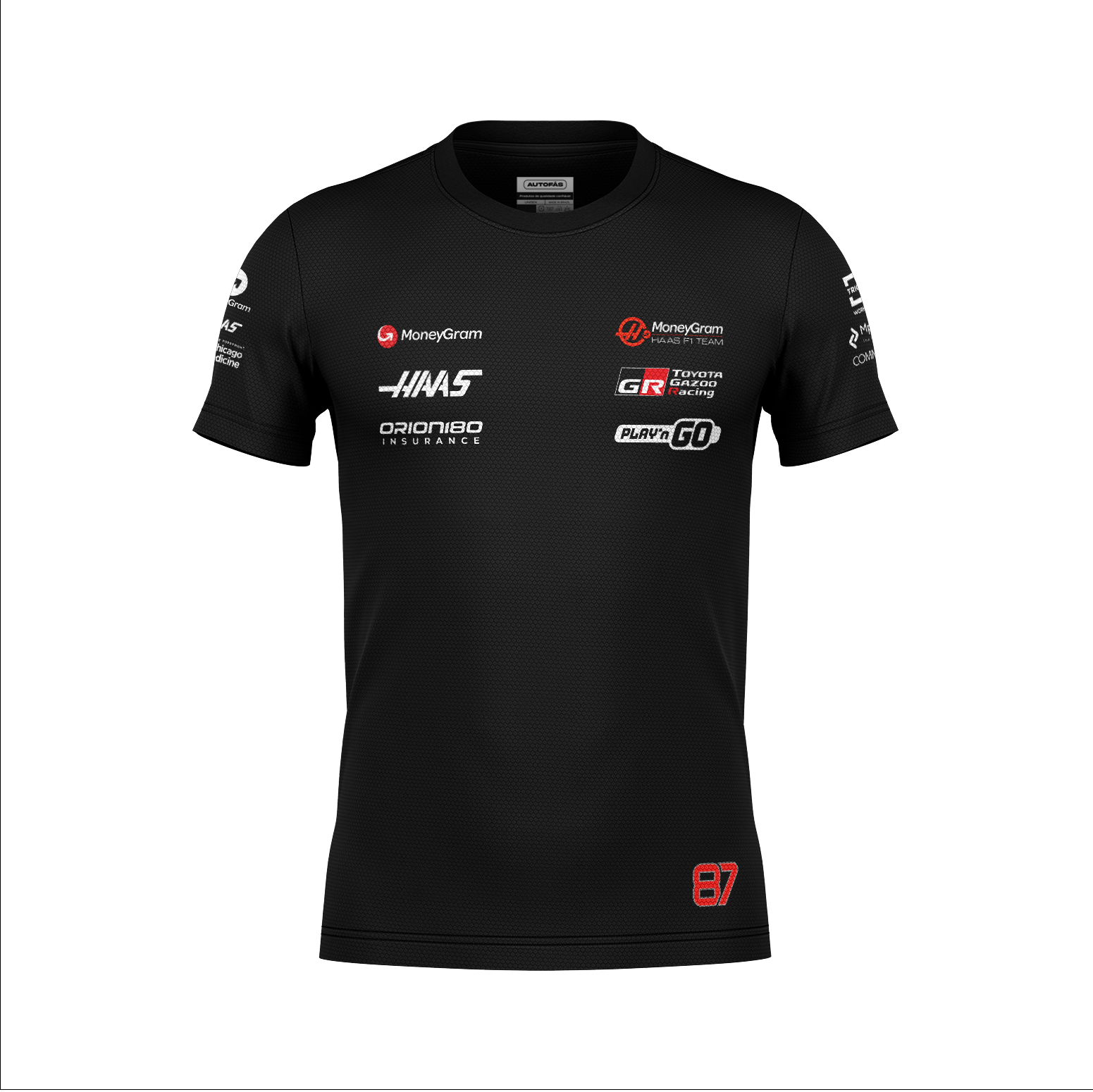 Camiseta Dryfit Haas Oliver Bearman Preto 2025