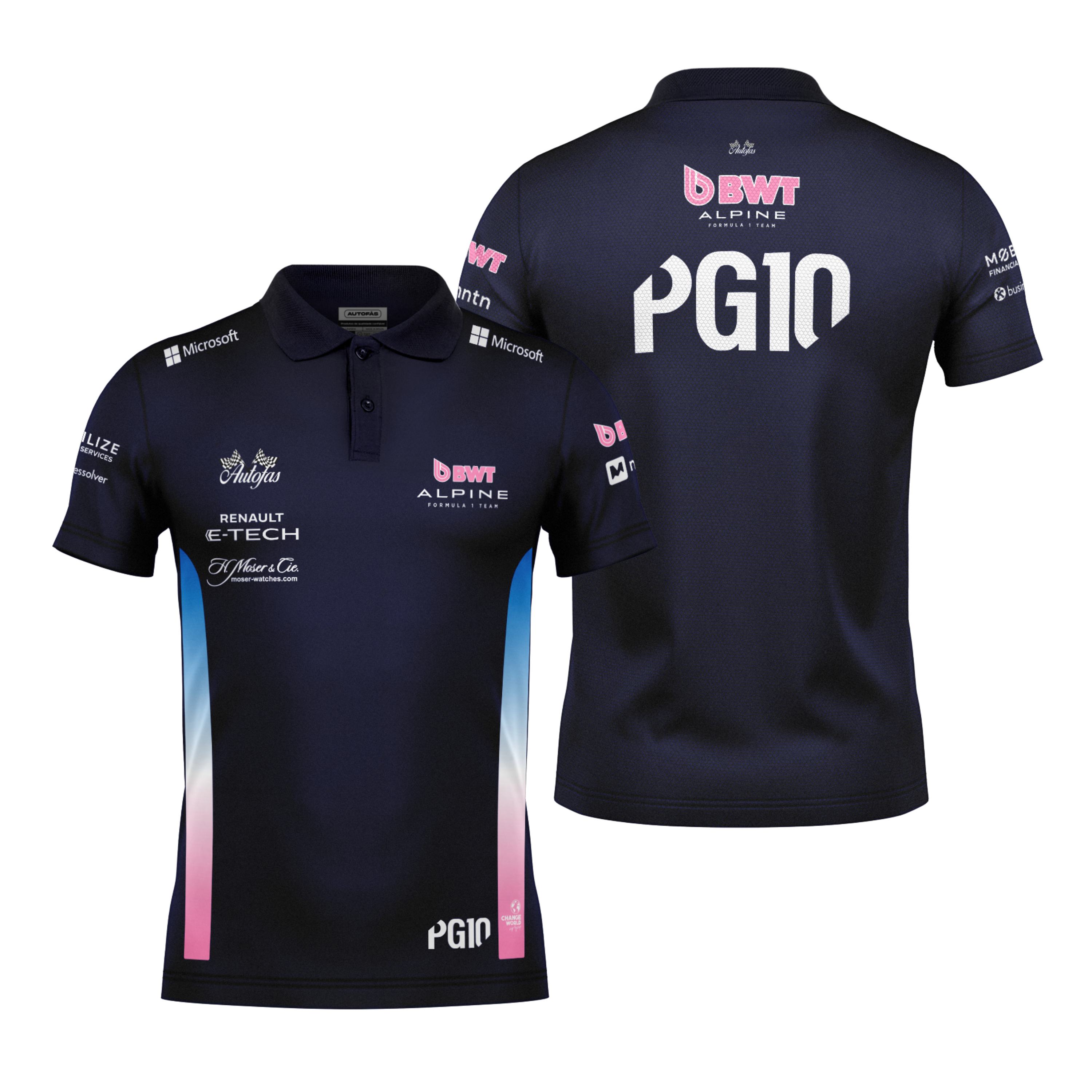 Camiseta Polo Alpine Pierre Gasly Azul Marinho 2025