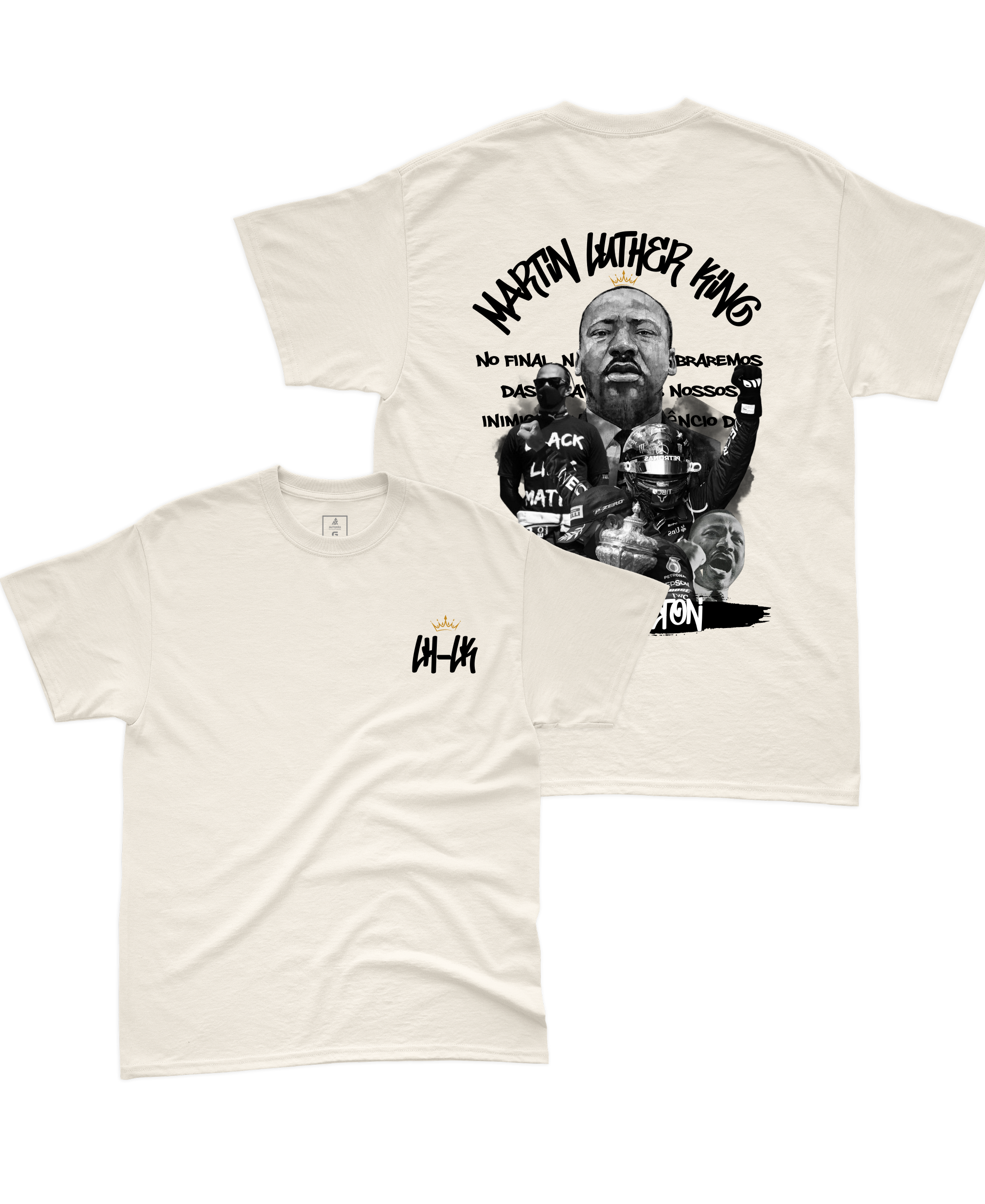 Camiseta Lewis Hamilton e Luther King Edição Limitada