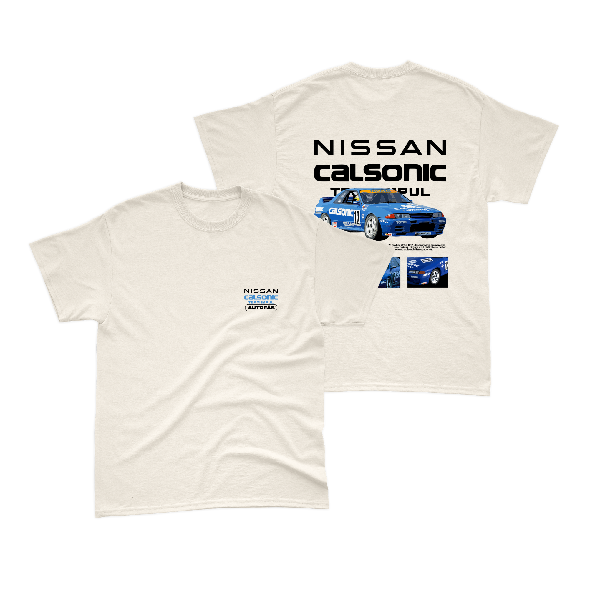 Camiseta Nissan Skyline GT-R R32 JTCC Off White