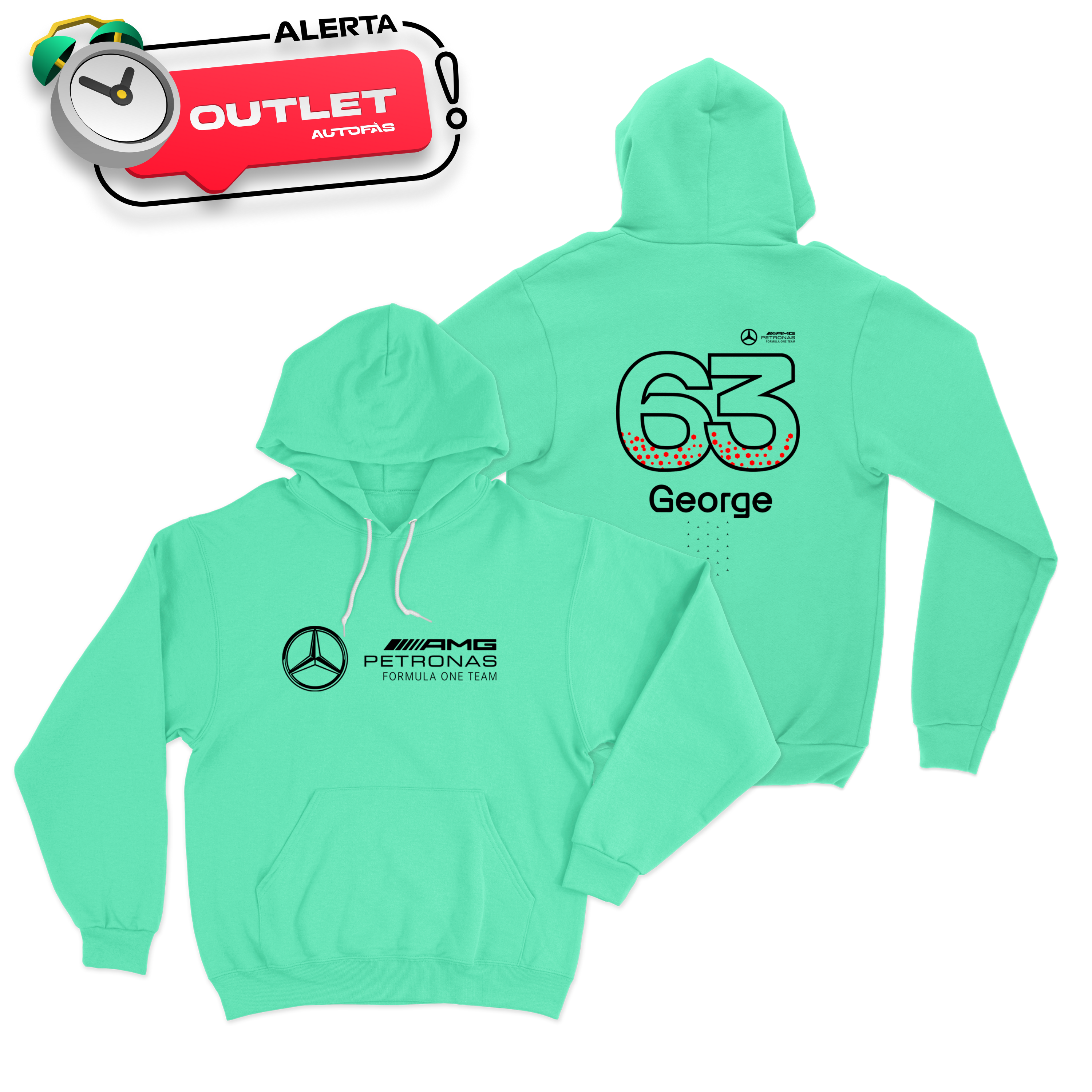 Moletom Canguru Mercedes Verde Menta 63 - Outlet