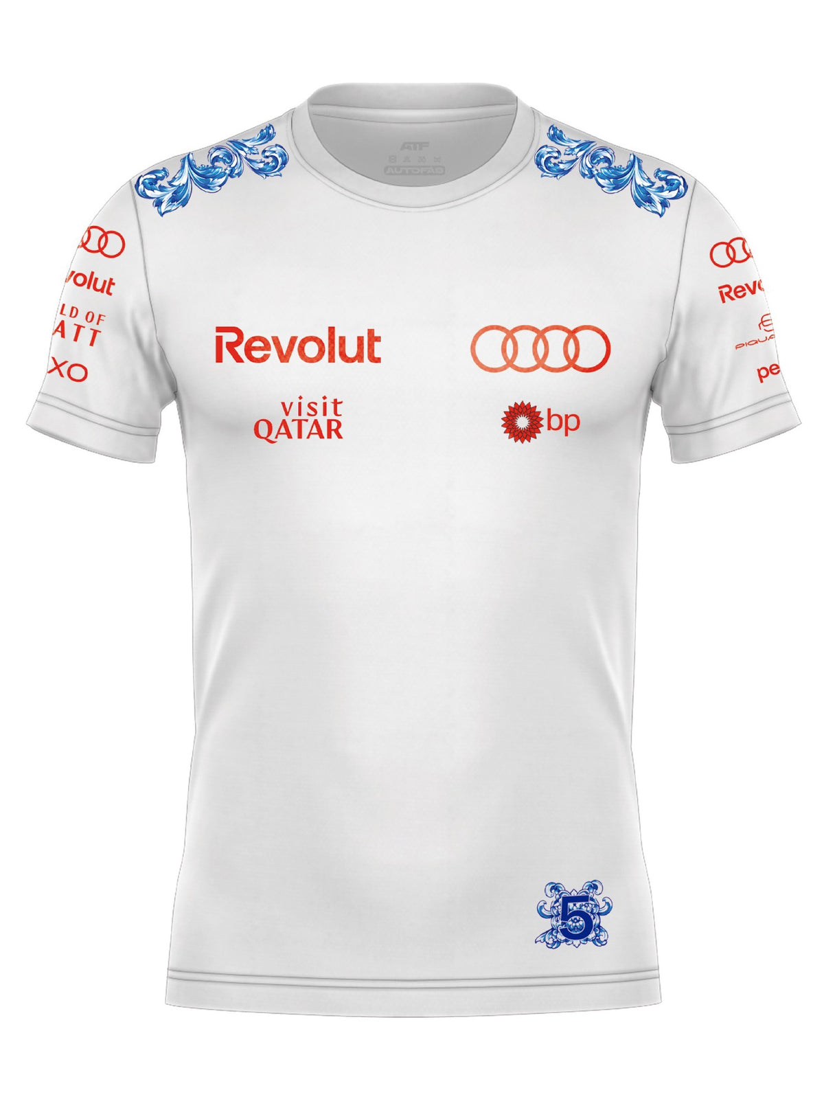Camiseta Algodão Gabriel Bortoleto Audi Singapura Edition 2026 branca, frente