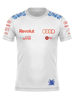 Camiseta Algodão Gabriel Bortoleto Audi Singapura Edition 2026 branca, frente