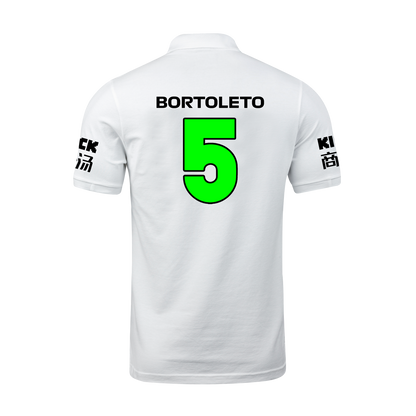 Camisa Polo Gabriel Bortoleto Stake Sauber 2024 Branca