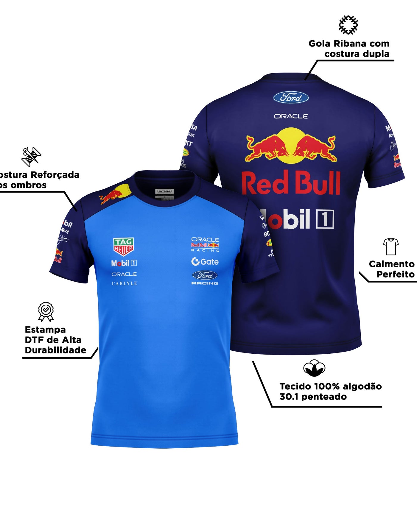 Camiseta Red Bull 2026 Algodão