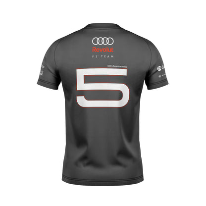 Camiseta Audi Bortoleto 2026 Algodão Cinza