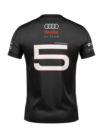 Camiseta Audi Bortoleto 2026 Algodão Preto