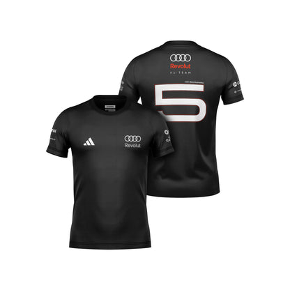 Camiseta Audi Bortoleto 2026 Algodão Preto
