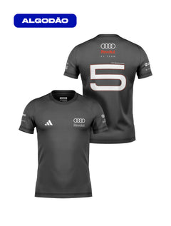 Camiseta Audi Bortoleto 2026 Algodão Cinza