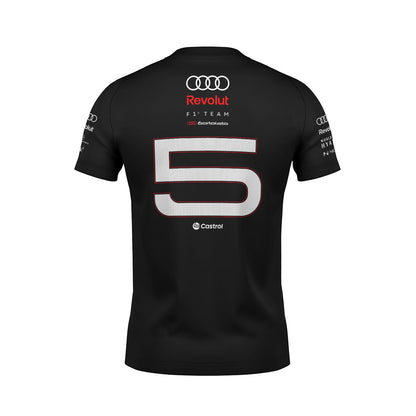 Camiseta Audi Bortoleto Torcida 2026 Algodão Preto