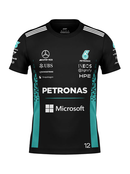 Camiseta Kimi Antonelli Mercedes F1 2026 Preta Algodão