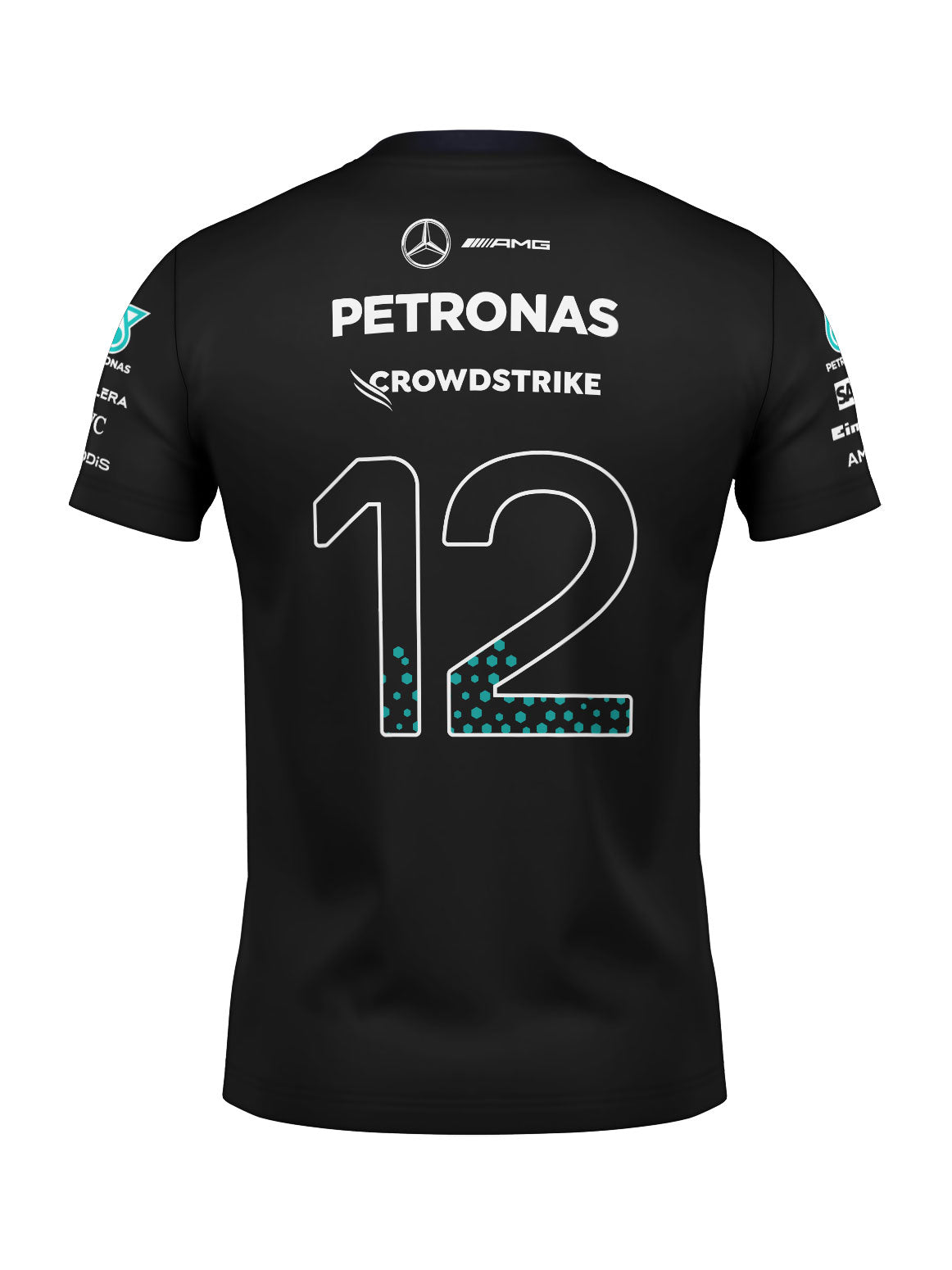 Camiseta Kimi Antonelli Mercedes F1 2026 Preta Algodão