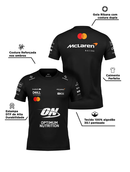 Camiseta Mclaren F1 2026 Equipe Algodão