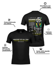 Camiseta Moments Lewis Hamilton Brasil Algodão