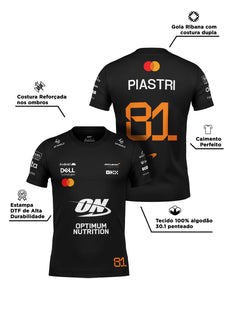 Camiseta Oscar Piastri Mclaren F1 2026 Algodão