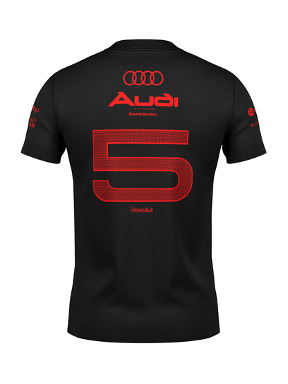 Camiseta Bortoleto Audi Edição Red & Black Algodão
