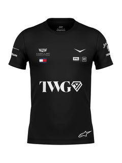 Camiseta Algodão Cadillac F1 Equipe Preta